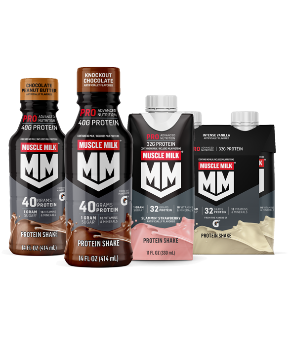 Muscle Milk Pro Advanced Nutrition Protein Shake, Intense Vanilla, 14 Fl Oz  Bottle, 12 Pack, 40g Protein, 1g Sugar, 16 Vitamins & Minerals, 6g Fiber